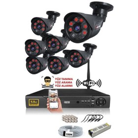 Resim IDS DS-2015HD-SET7-NOHDD-BLACK 7 Kameralı 1080P Full HD 5 MP Sony Lensli Kamera Seti - 2015 