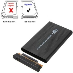 Resim USB 2.0 To IDE Harici Taşınabilir 2.5" Metal HDD Kutusu Harddisk 