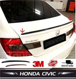 Resim Sm Motors Honda Civic Fb7 Bagaj Üstü Spoiler Bagaj Çıtası Pianoblack 115 Cm 