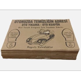 Resim YALOVA AMBALAJ Kağıt Oto Paspas 500 Adet 47x32 Baskılı Kraft Kağıt 