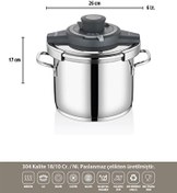 Resim Amboss 4-6 Litre Matik Düdüklü Tencere Seti (Gri) OCE-1752 