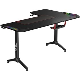 Resim Twisted Minds WARRIOR TM-Y-LB-RGB L DESIGN SİYAH OYUNCU MASASI - SOL 