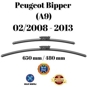 Resim Peugeot Bipper A9 2008 2009 2010 2011 2012 2013 Uyumlu Ön Cam Silecek Süpürgesi Takımı 650/480mm Silbak Sb2619d 
