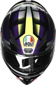 Resim AGV K1 S Motosiklet Kaskı Kapalı Kask Fastlap Black Purple Pink L 