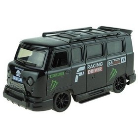 Resim Oyuncak Minibüs Işıklı Sesli Duman Çıkaran Sürtmeli Minibüs Siyah 