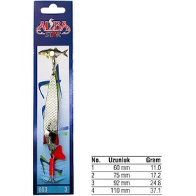 Resim AlbaStar 603 Sarı Kaplama Olta Kaşığı Standart NO:1 