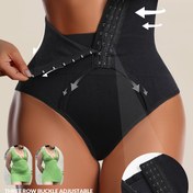 Resim 1 Adet Kadınlar İçin Yüksek Bel Post-Hamilelik Karın Kontrol Pantolonu Düğme Kapatmalı - Ağır Göbek Kontrollü Şekillendirici Şapewear, Kolsuz Faja Alt Giyim için Kalça ve Vücut Şekillendiricili Doğum Sonrası Çok Yönlü Siyah (Elde yıkanabilir) - Ameliyat Sonrası & Rahip kıyafeti için ideal, pürüzsüz bacak açılışlı düğmeli önden kapama, uzun süreli konforlu uyum, şişman kontro alt giysileri, şık bel pantalon, şekil vermeci karın şortları, şık şifonyer 