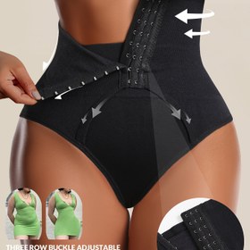 Resim 1 Adet Kadınlar İçin Yüksek Bel Post-Hamilelik Karın Kontrol Pantolonu Düğme Kapatmalı - Ağır Göbek Kontrollü Şekillendirici Şapewear, Kolsuz Faja Alt Giyim için Kalça ve Vücut Şekillendiricili Doğum Sonrası Çok Yönlü Siyah (Elde yıkanabilir) - Ameliyat Sonrası & Rahip kıyafeti için ideal, pürüzsüz bacak açılışlı düğmeli önden kapama, uzun süreli konforlu uyum, şişman kontro alt giysileri, şık bel pantalon, şekil vermeci karın şortları, şık şifonyer 