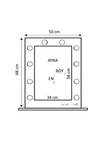 Resim Home Işıklı Solist Makyaj Kulis Aynası 68 x 50 CM 