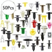 Resim Araba Tampon Bağlayıcı Çivi Seti Nilon 50 Adet Evrensel Otomobil Fikstürü 