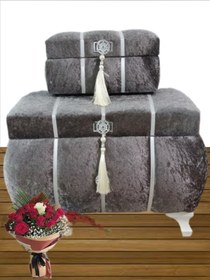 Resim Hasret Çeyiz Söz Nişan Bohça Gelin Damat Çeyiz Sandık 2li 0324 