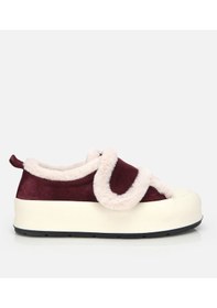 Resim Hotiç Kadın Süet Deri Bordo İçi Kürklü Kalın Bantlı Spor Ayakkabı 01ayh316800a780 01ayh316800a780 Bordo 