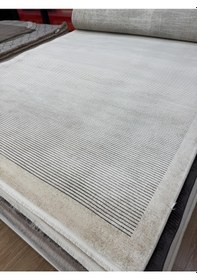 Resim Hoom Rugs Elegant 10513 Krem Antrasit Çerçeveli Salon Halısı 160x230 3,68 M2 