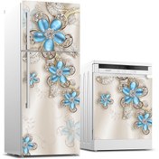 Resim Jasmin2020 Buzdolabı Ve Bulaşık Makinası Sticker Kaplama Etiketi 3d Çiçek 
