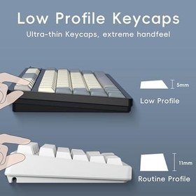 Resim Düşük Profilli Tuş Kapakları - Yan Baskılı Tuş Kapakları, Klavye Keycaps Yüzde 75 PBT Keycaps için Tam Boy Keycaps 60% 65% 75% 80% 100% Cherry Gateron MX Anahtarları Mekanik Klavye 