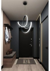 Resim Badem Model Tekli Modern Sarkıt Beyaz Işık Ultrapower Avizev 