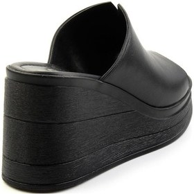 Resim Bambi Siyah Leather Kadın Terlik K04040012603 Siyah 