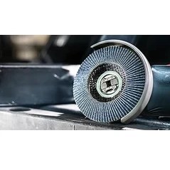 Resim Lidyahan Store 1x Pro Metal X571 Yelpaze Taşlama Diski, X-Lock Için Açılı Tasarım (Çelik, Paslanmaz Çelik, Ø 125 Mm, Granülasyon 60, Profesyonel Aksesuar Küçük Açılı Taşlama Makinesi) 