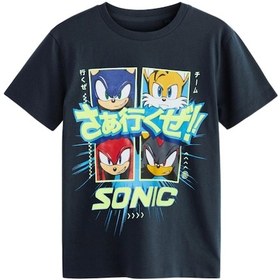 Resim Sea Bubbles Sonic Erkek Çocuk Tişört Lacivert 