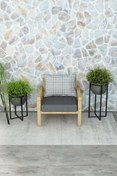 Resim woodwork antalya Rustik Tekli Ahşap Kanepe Natural Renk 