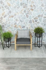 Resim woodwork antalya Rustik Tekli Ahşap Kanepe Natural Renk 