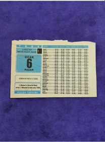 Resim 6 Ocak 2008 Takvim Yaprağı - Nostaljik Koleksiyonluk Takvim Yaprağı A 