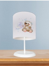 Resim Mekta Home Bebek Ve Çocuk Odası Balon Çıkaran Ayıcık Desenli Abajur 