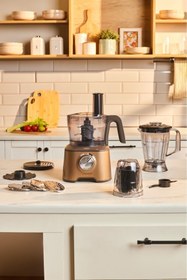 Resim Karaca Mastermaid Power Multifunctional 10 in 1 Walnut Brown Mutfak Robotu 2000W 