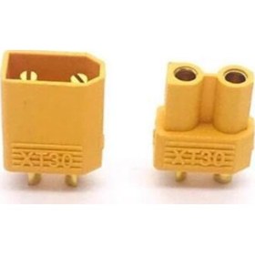 Resim Xt30 Konnektör Erkek/dişi Soket Çifti Lıpo Batarya İçin 