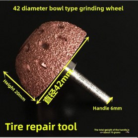 Resim Fosenze 42mm Tungsten Steel Diamond Grinding Wheel: Portable Tyre Repair Tool With Durable Grinding Disc For Efficient Maintenance 8003-03 