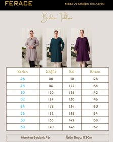 Resim Kadın Büyük Beden Tesettür Tunik - Kahverngi / 56 