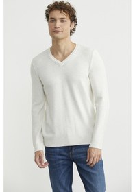 Resim V Yaka Basic Triko Kazak - Kemik Kemik 