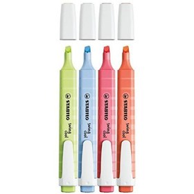 Resim Stabilo Swing Cool Pastel 4'lü Paket Fosforlu Kalem Seti - 275/4-08-1 