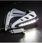 Resim Cloudstore Beyaz 2li Motosiklet El Koruma Kalkanı Sinyal Lambası Led Flaşör Enduro 