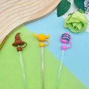 Resim 3 Adet Sevimli 10mm Yumuşak PVC Pipet Kapağı, Harry Potter Tarzı Su Şişeleri için 40 ve 30 Ons Cam Aksesuarlar, Kapaklar 