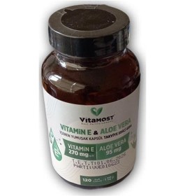 Resim Vitamost Vitamin E + Aloe Vera 120 Kapsül 