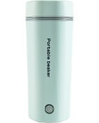 Resim Yifomall 350ml Seyahat Elektrikli Çay Makinesi - 304 Paslanmaz Çelik - Tek Tuşlu İşlem - Isı Yalıtımı - Yeşil - Avrupa Standardı 220-240v 