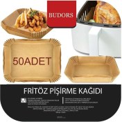 Resim Pişirme Kağıdı 50 Adet Airfrey Yagli Kagit Pisirme Kagidi Fritoz Air Fryer Hava Fritözü 