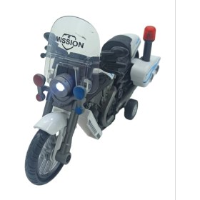 Resim PopŞeker Oyuncak Polis Motorsikleti 3 Farklı Sesli, Işıklı Polis Motoru Sürtmeli 17X10CM. 