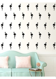 Resim Duvar Sticker Seti Dıy Flamingolar Şekilli Ev Duvar Dekoratif Çıkartmaları 