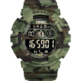 Resim Hanyang Camo Armygreen Smael Erkek Askeri Ordu Kamuflaj Kol Saati LED Ekran Saatler Chronograph Spor Kol Saatleri Erkek Erkekler Için Dijital Saatler (Yurt Dışından) 