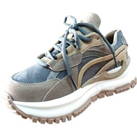 Resim Guja 25k331-2 Kadın Süet Sneaker Spor Ayakkabı Camel Siyah 