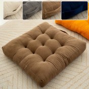 Resim 1 adet Peluş Kadife Zemin Yastığı - Tatami, Yoga, Meditasyon için Kalın, Yumuşak Yastık - Oturma Odası, Balkon, Ofis için Çok Yönlü Ev Dekoru 