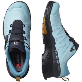 Resim Salomon X Ultra 4 Gore Tex Womens Outdoor Shoes Su Geçirmez Nefes Alabilen Lastik Bağcıklı Kadın Outdoor Ayakkabı Mavi 