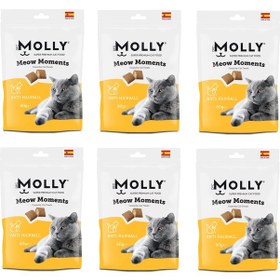 Resim Molly Meow Moments Anti Hairball Tüy Yumağı Önleyici Kedi Ödül Maması 60 Grx 6 Adet 