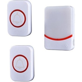 Resim Rogfer Cmf1188-21 Usb Güç Ev Kablosuz Kapı Zili Uzaktan Kumanda Akıllı Yanıp Sönen Kapı Zili Arayan 