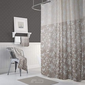 Resim Jackline Banyo Duş Perdesi 4247 Kahve Tek Kanat 1x120x200 