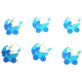 Resim Dekor Süs Keçe Mavi Bebek Arabası Dekor Süs Keçe Mavi Bebek Arab 