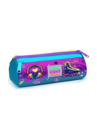 Resim Coral High Kids Pembe Turkuaz Kulaklık Paten Desenli Üç Bölmeli Kalem Çantası 22054 