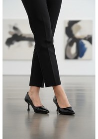 Resim Ayakmod 695033 Z Siyah Rugan Kadın Topuklu Ayakkabı Siyah Rugan 